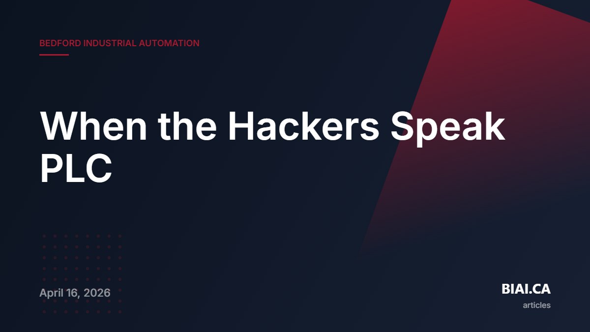 When the Hackers Speak PLC