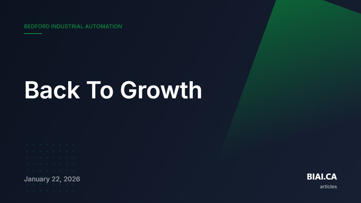 Back To Growth